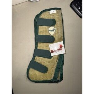 Defender TAan And Green Horse Fly Boots Rear Legs NWT